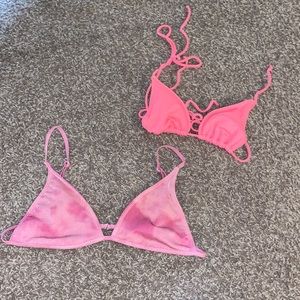PacSun pink bikini top bundle
